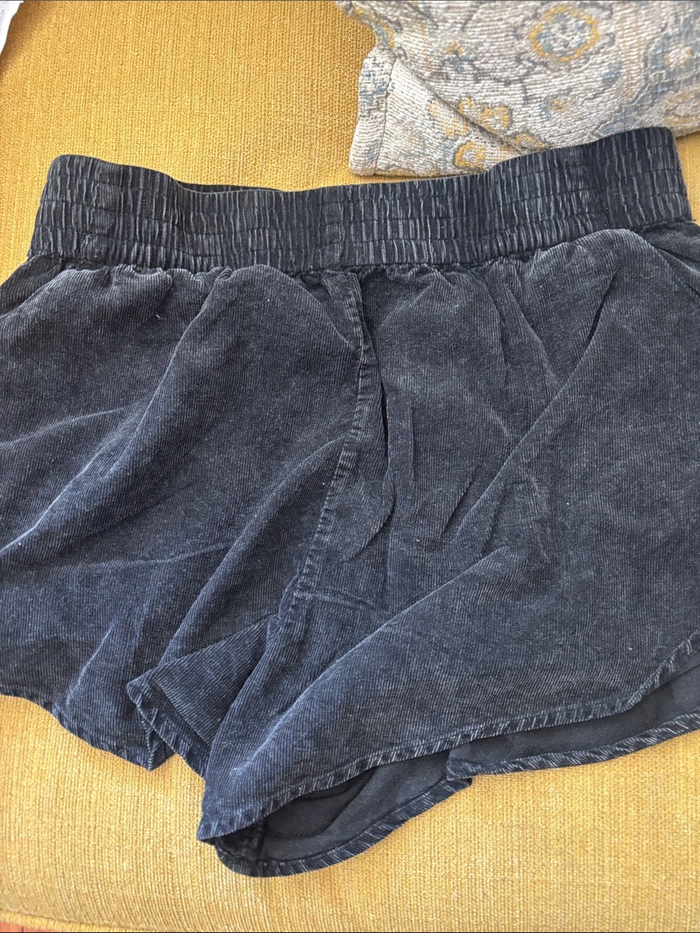 Cat & Jack Dark Navy Corduroy-Texture Elastic Waist Girls Shorts